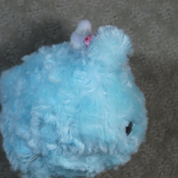 YooHoo Friends 7" Narwhal & 5" Num Nom Fuzzy Blue Unicorn Plush Toys - Picture 5 of 8